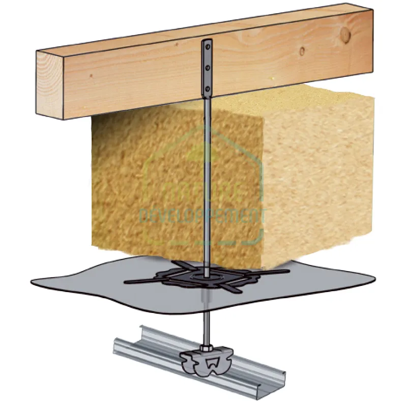Suspente pour isolant de 160mm max, vide technique de 140mm Air-Stop 240/HP140 CHABANNE et kit de pose KITPANO – Image 2