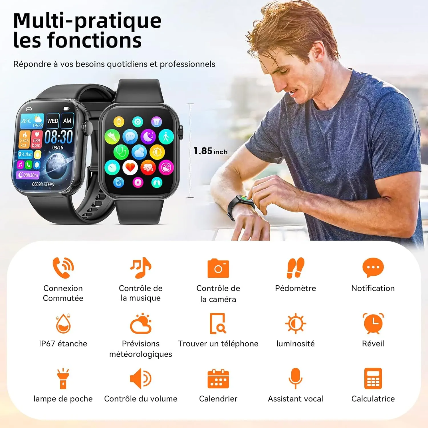 Montre Connectée 140+ Modes Sportifs – Image 7