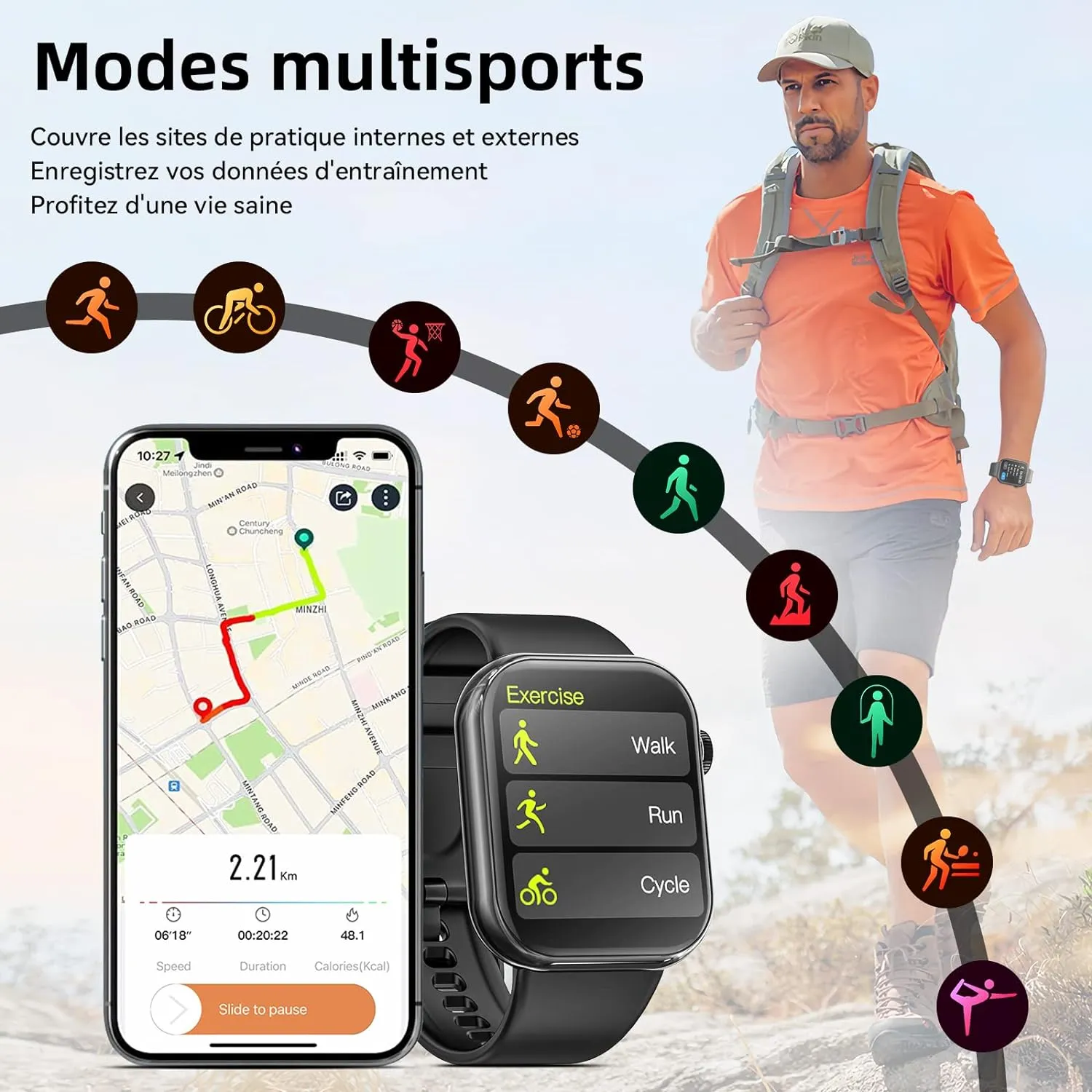 Montre Connectée 140+ Modes Sportifs – Image 5