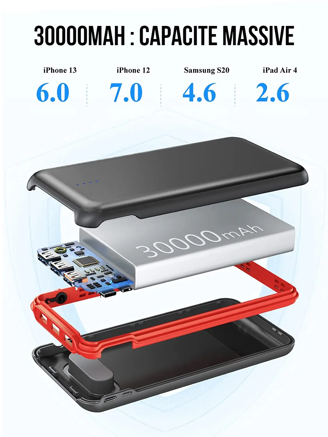 Batterie portable 30000 mAh Ezle – Image 2