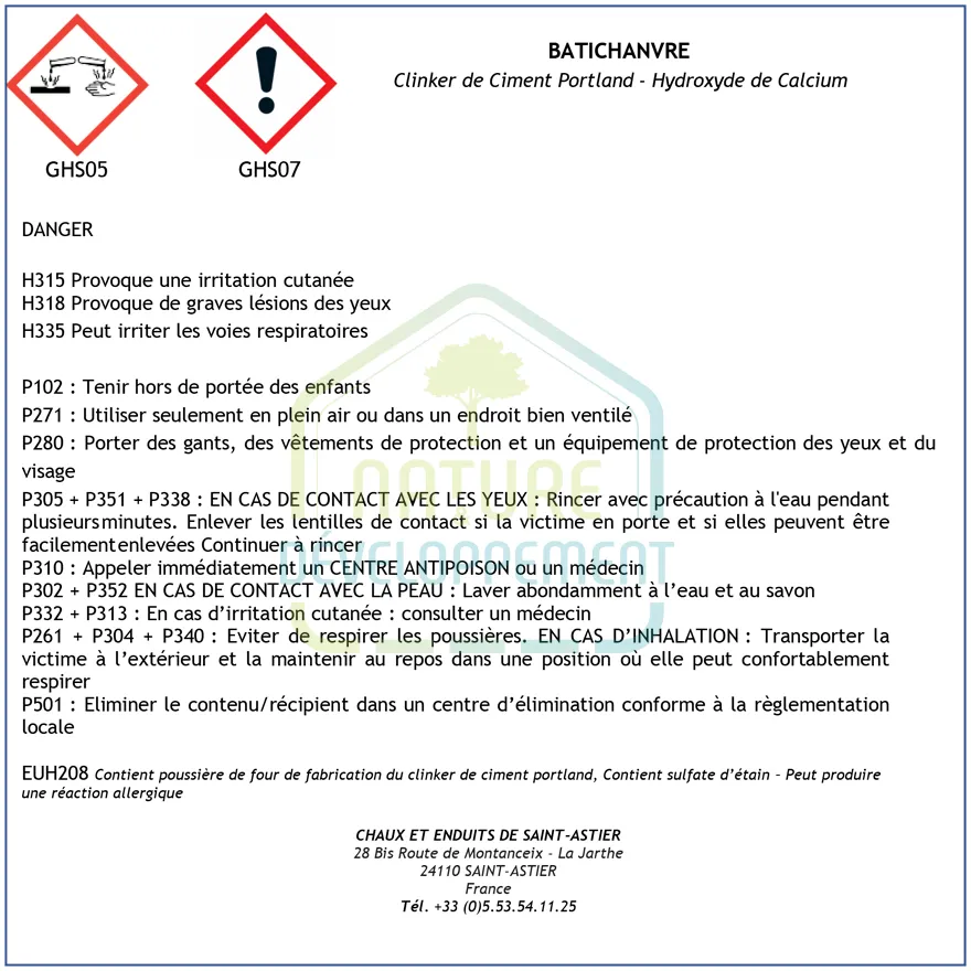 Chaux pour béton de chanvre BATICHANVRE PLUS gris ou blanc de Saint-Astier – Image 2