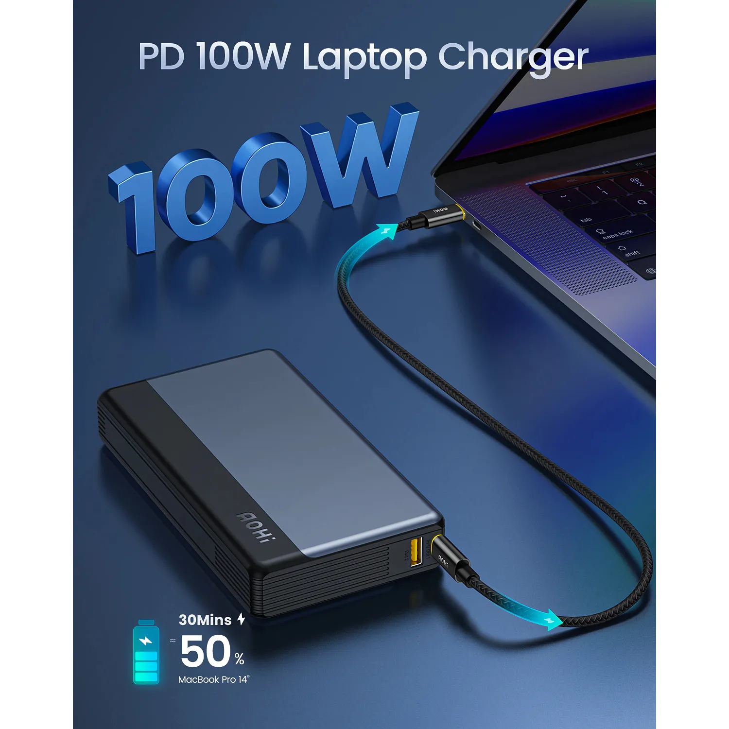 Batterie Externe Aohi 30000 mAh 100W – Image 7