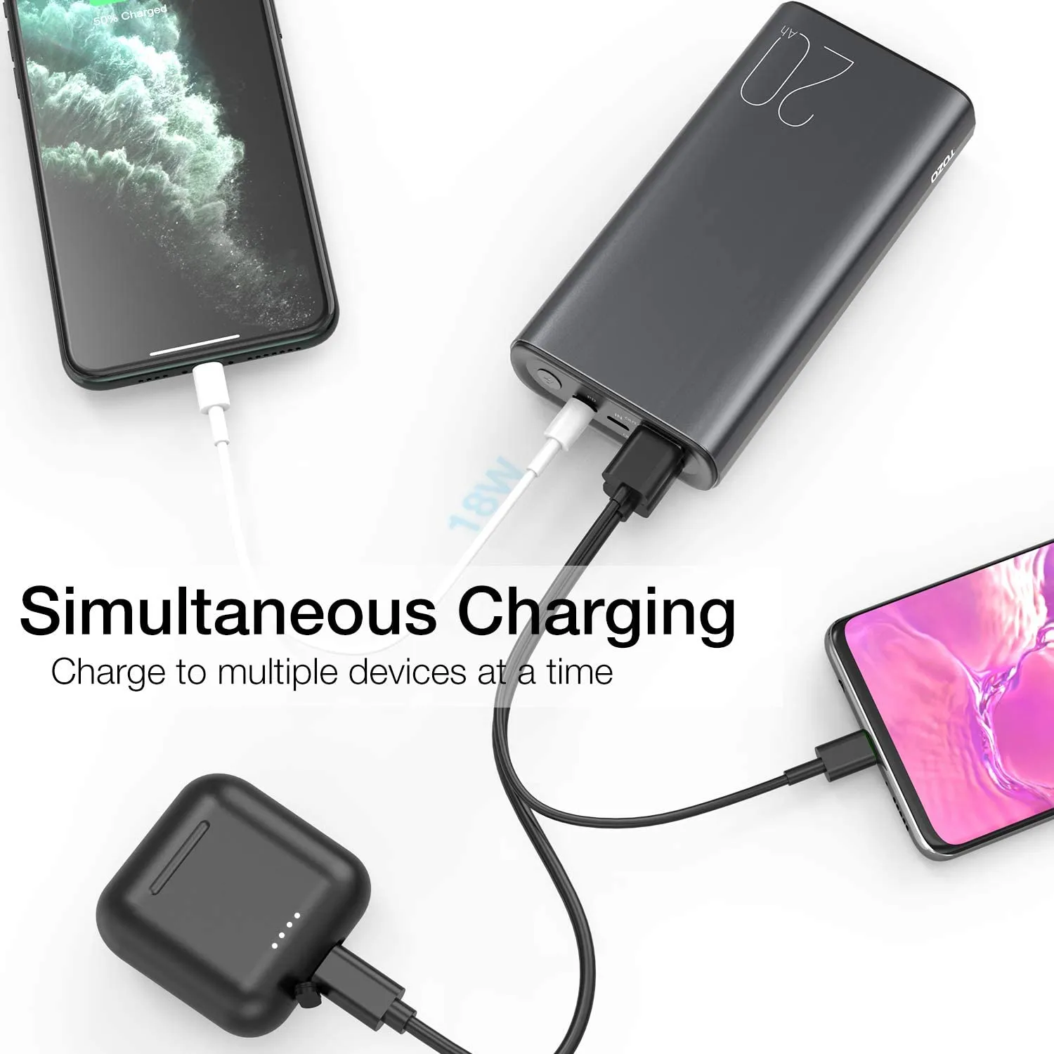 Batterie externe TOZO 20000 mAh – Image 3