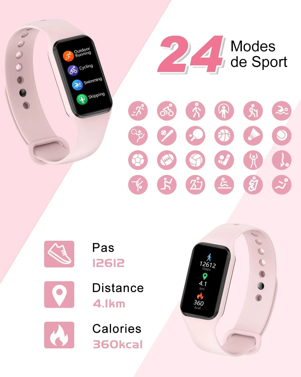 Montre Connectée Femme Bracelet Sport – Image 6
