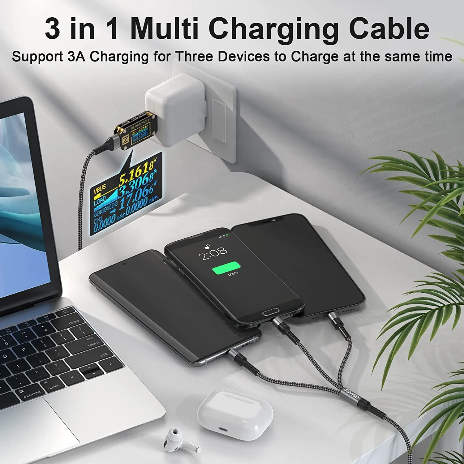 Câble Universel Type-C / Micro-USB / Lightning – Image 2