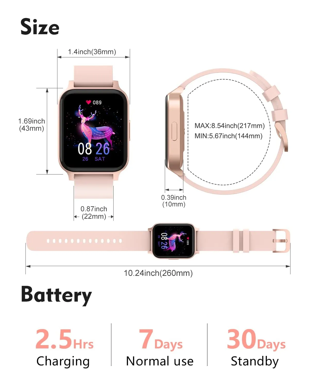 Cloudpoem Smart Watch Feminine – Image 8