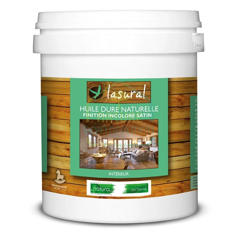 Huile dure intérieur Incolore mat ou satin LASURAL de Natura