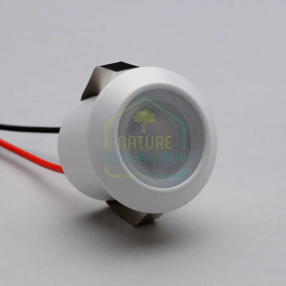 Mini spot LED encastrable pour milieu humide 2W gamme CACHOU – Image 2
