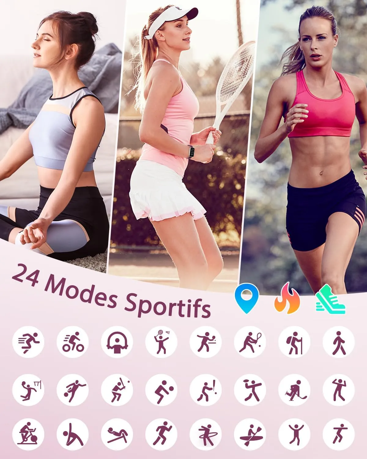 Montre Connecté Multisport Étanche Femme – Image 2