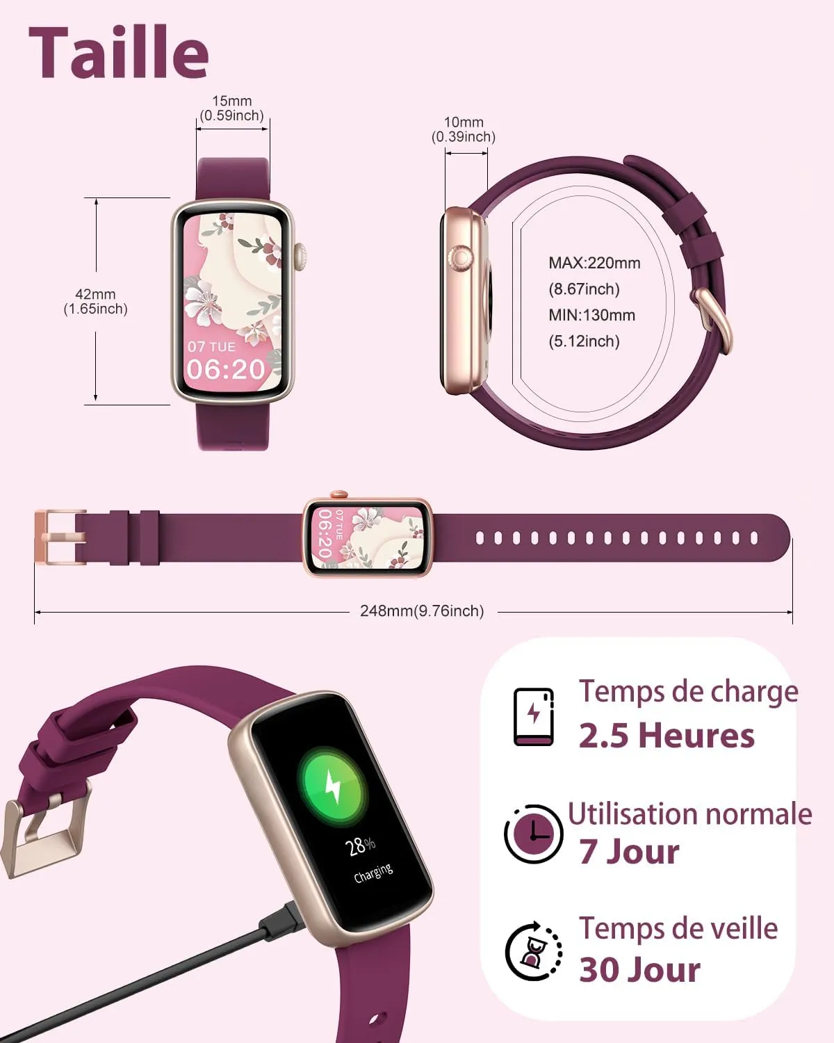 Montre Connecté Multisport Étanche Femme – Image 8