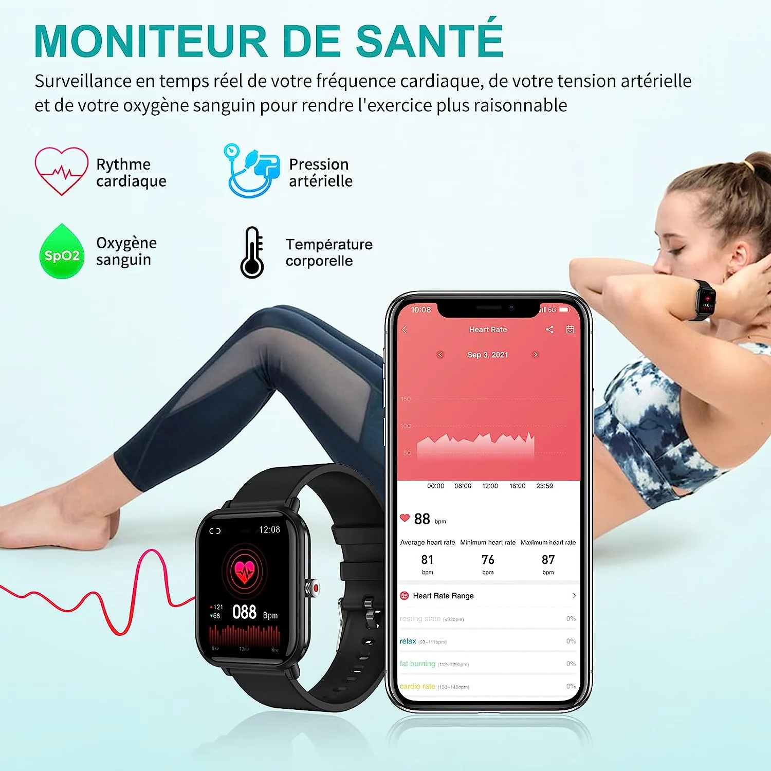 Montre Connectée Water Résistant – Image 6