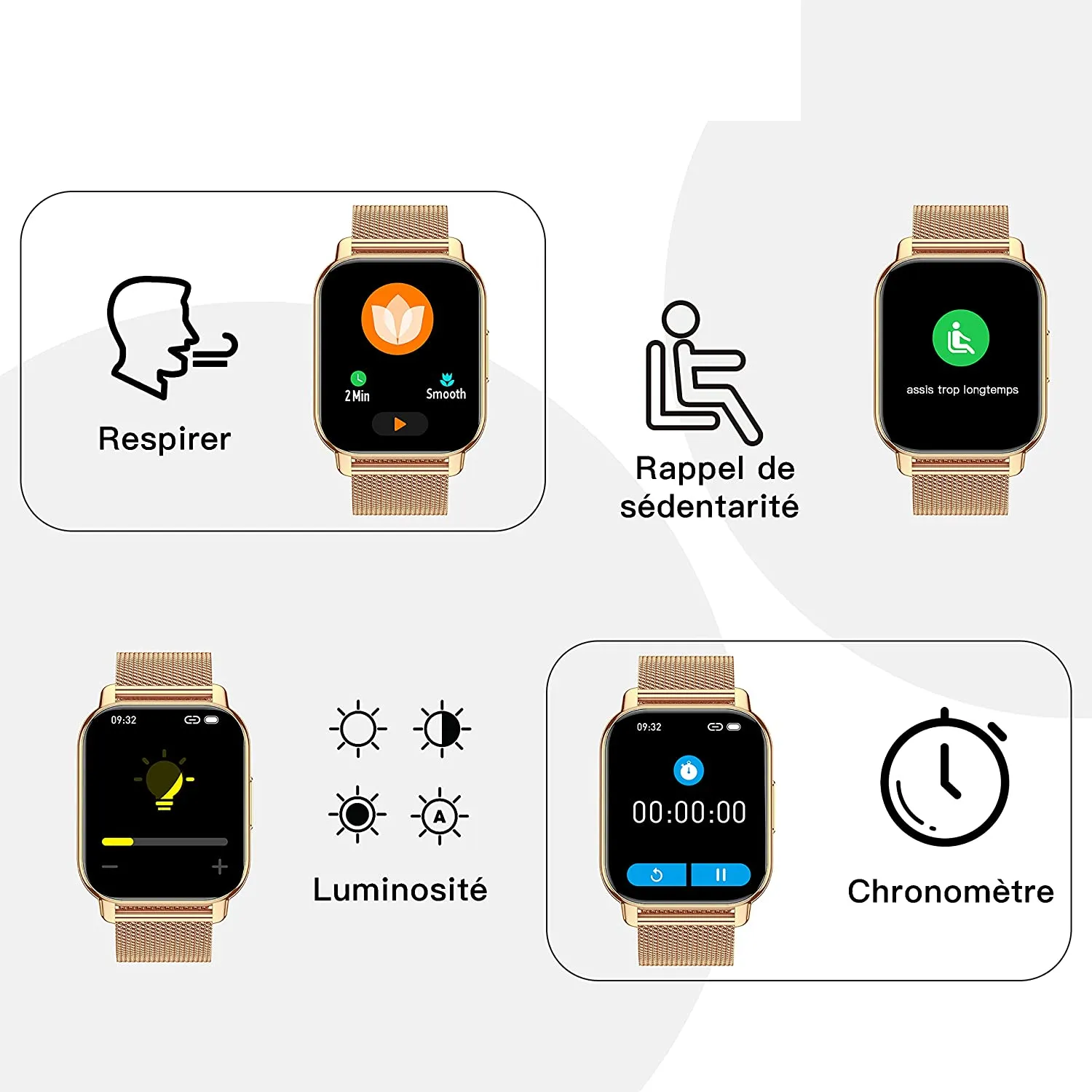 Montre Connectée Adolescentes Maille Milanaise – Image 5