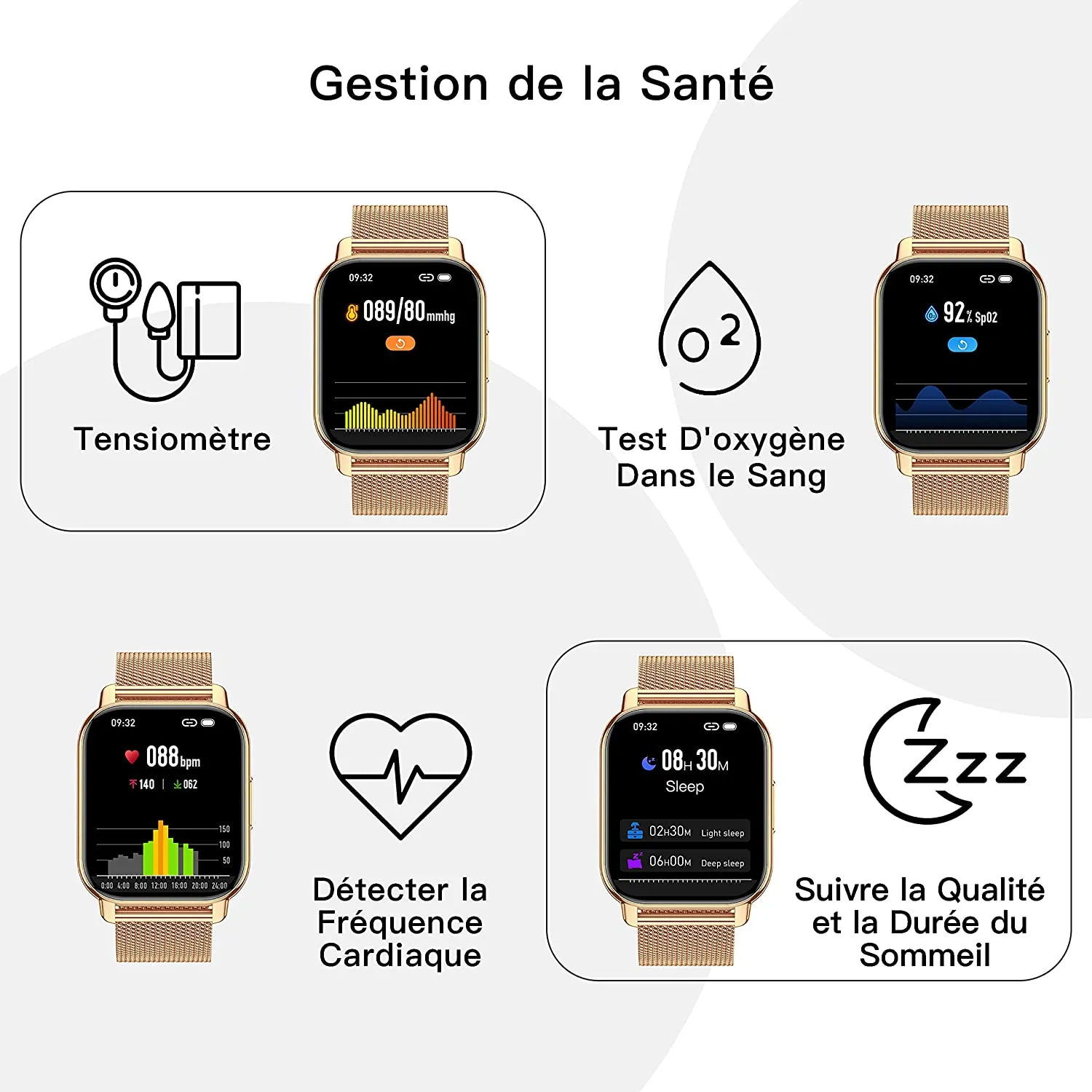 Montre Connectée Adolescentes Maille Milanaise – Image 4