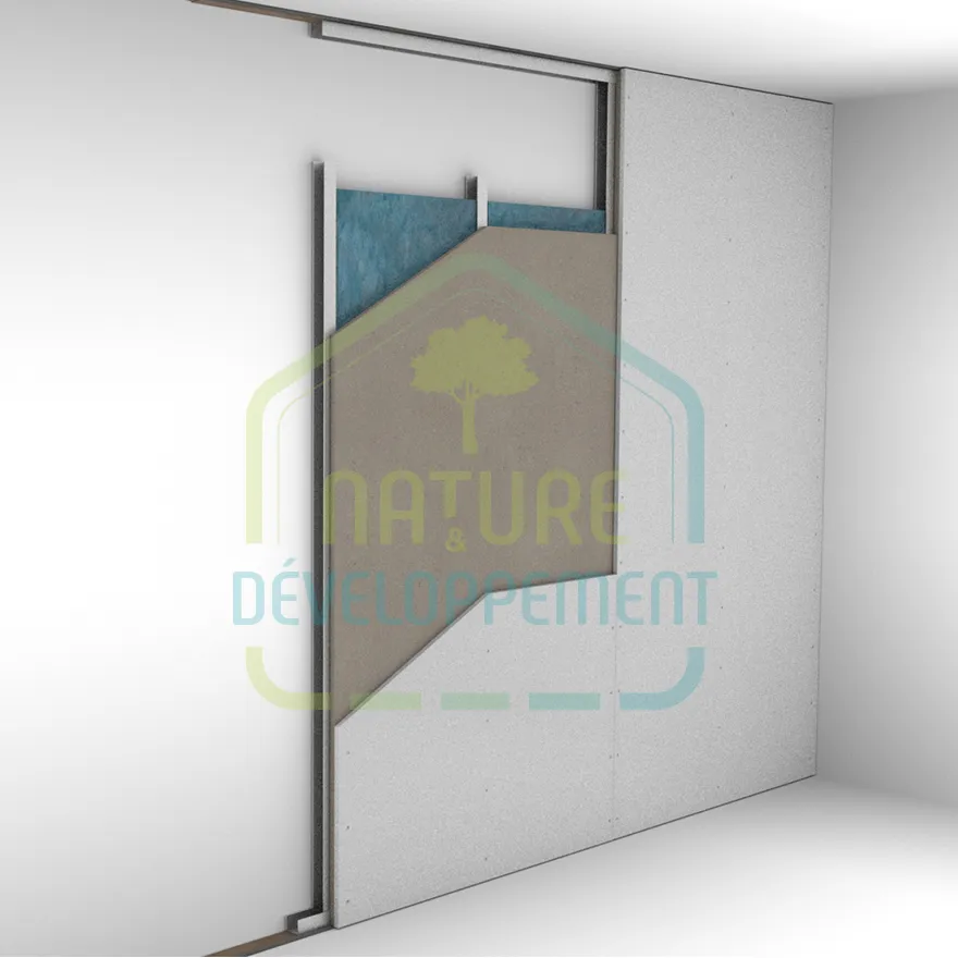 Panneau acoustique en ouate rigide ACOUSTIX Pan-terre Nature – Image 2