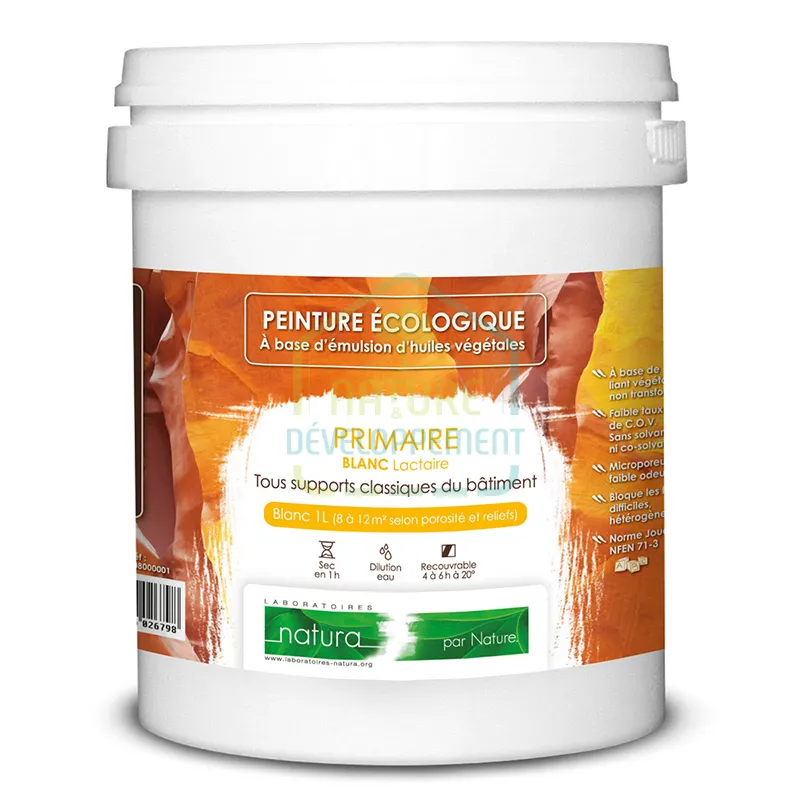 Sous couche peinture Primaire Blanc LACTAIRE TASSILI de Natura