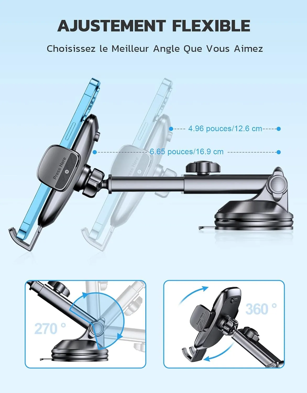 Support Voiture Ventouse Puissante – Image 6