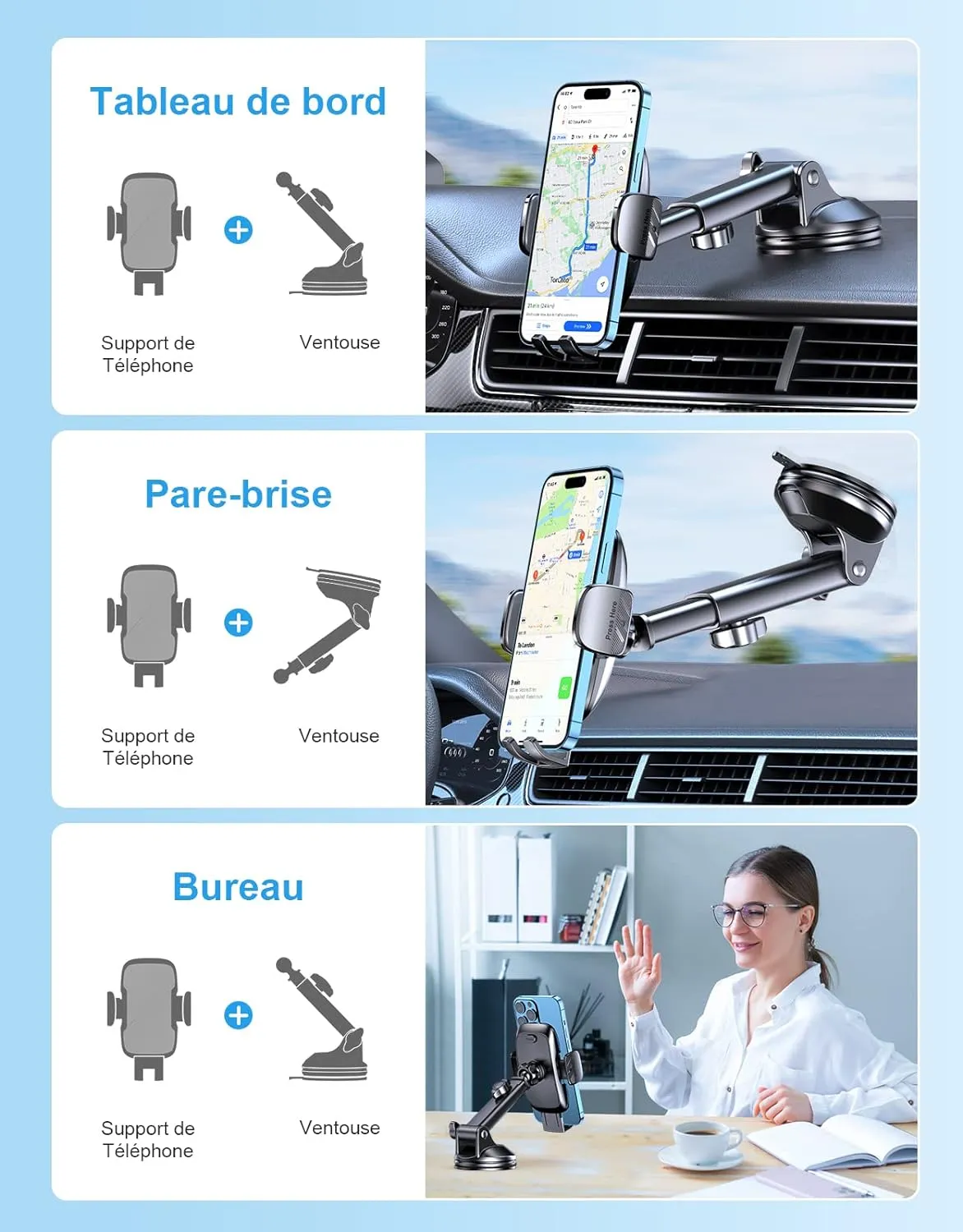 Support Voiture Ventouse Puissante – Image 2