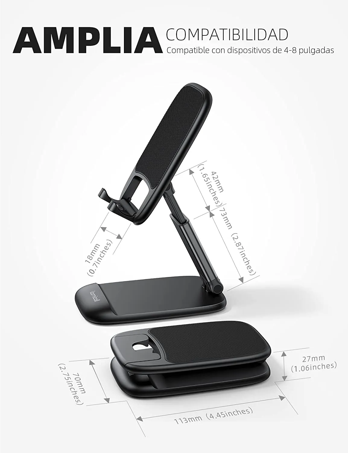 Support Téléphone Portable Réglable Pliable – Image 4