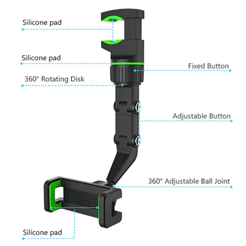 Support téléphone voiture pour rétroviseur – Image 3