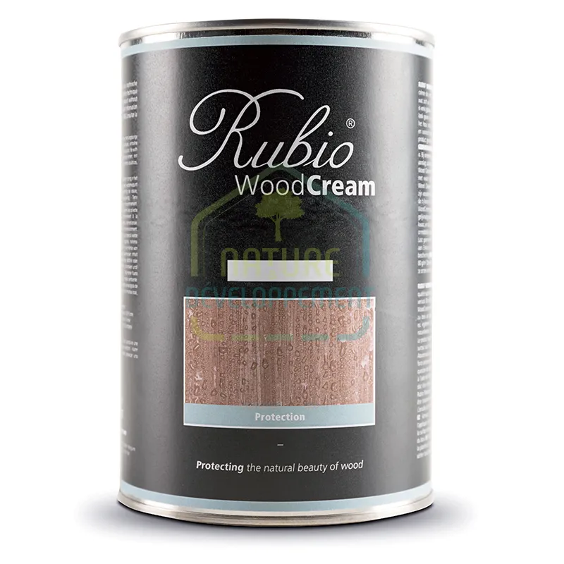 Crème de cire bois extérieur WoodCream Rubio 1L pour bardages, volets, cabanes de jardin, menuiserie, clôtures…