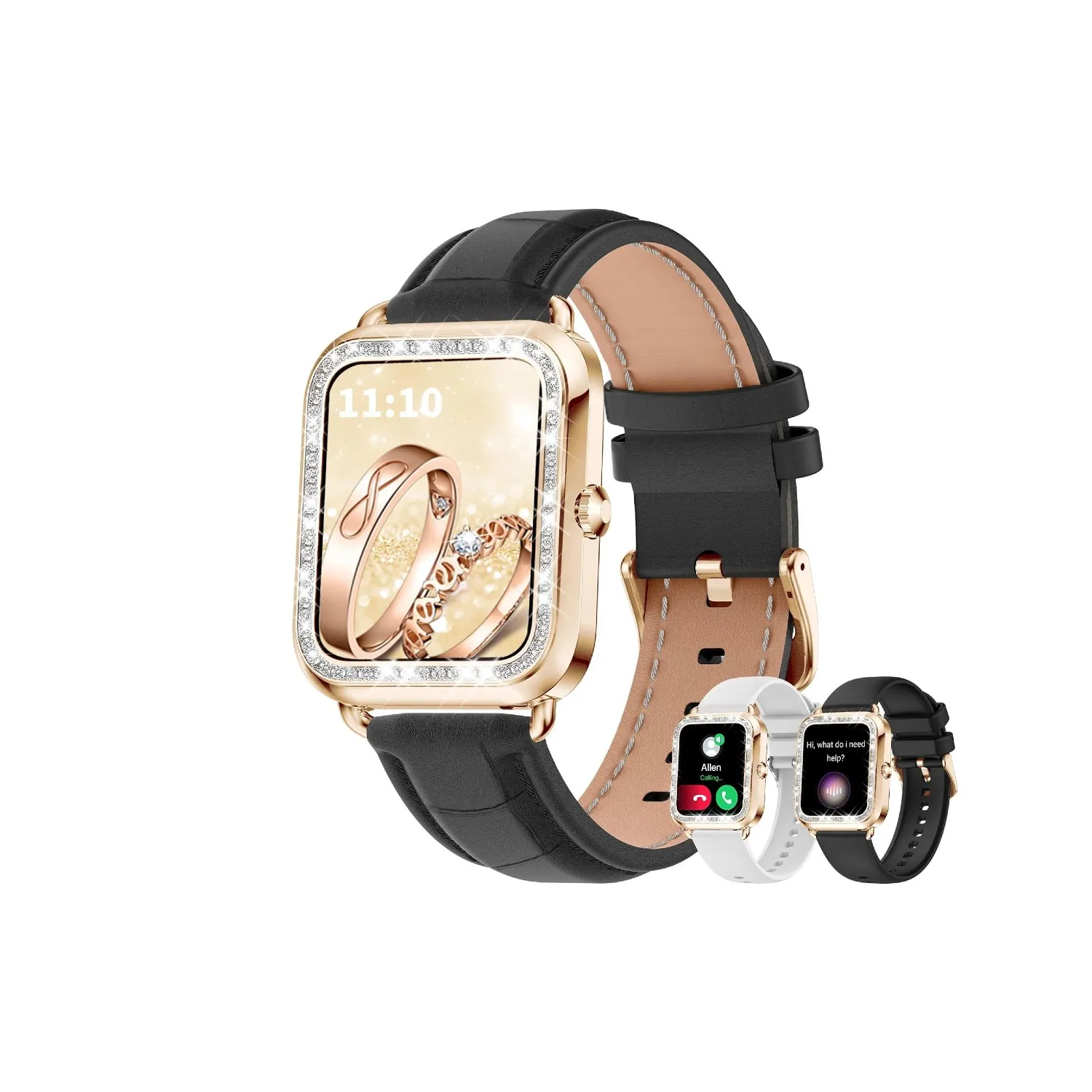 Montre Connectée Femme Bracelet Cuir