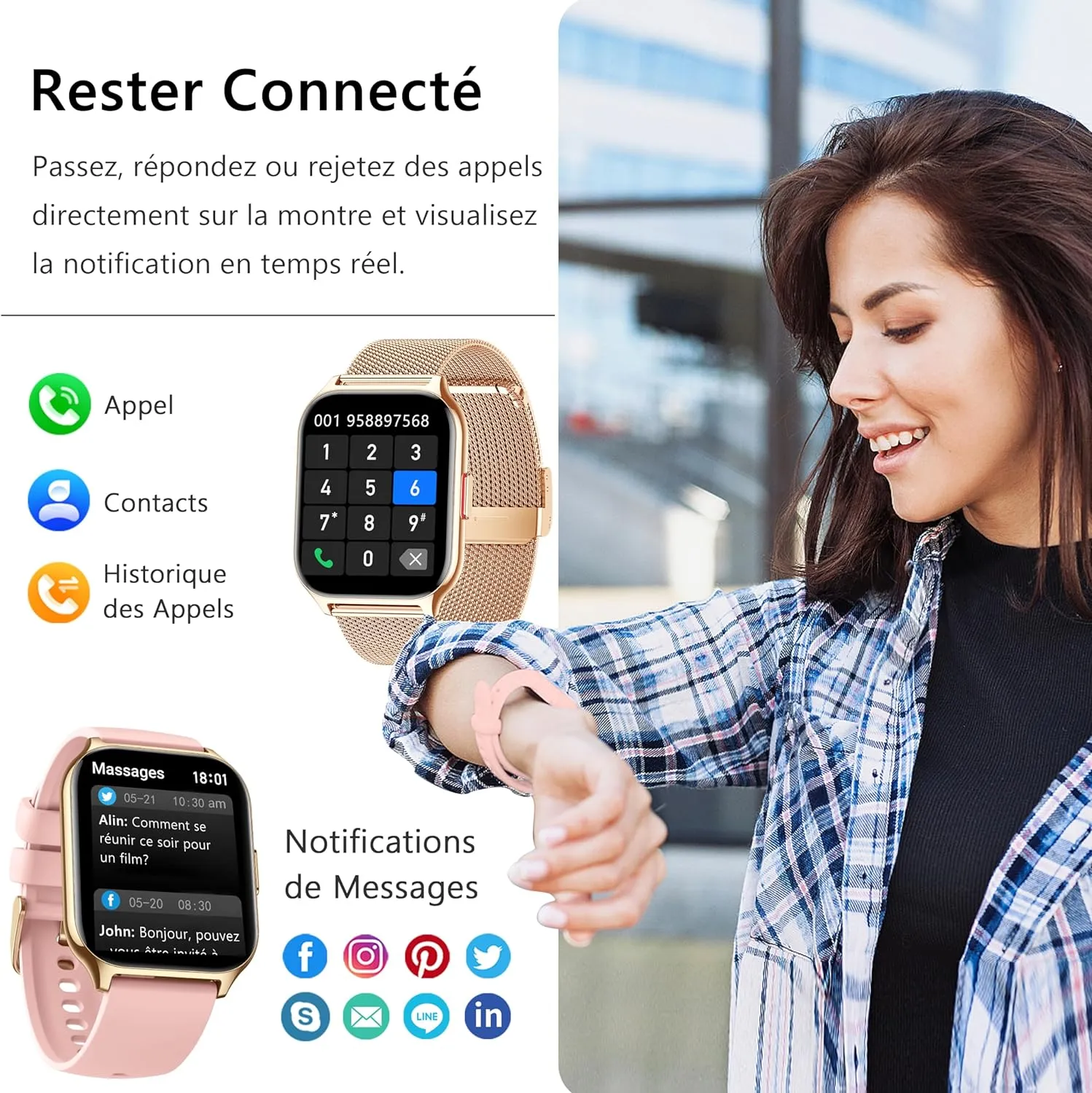 Montre Connectée Femme HD 2.0 Pouces – Image 2