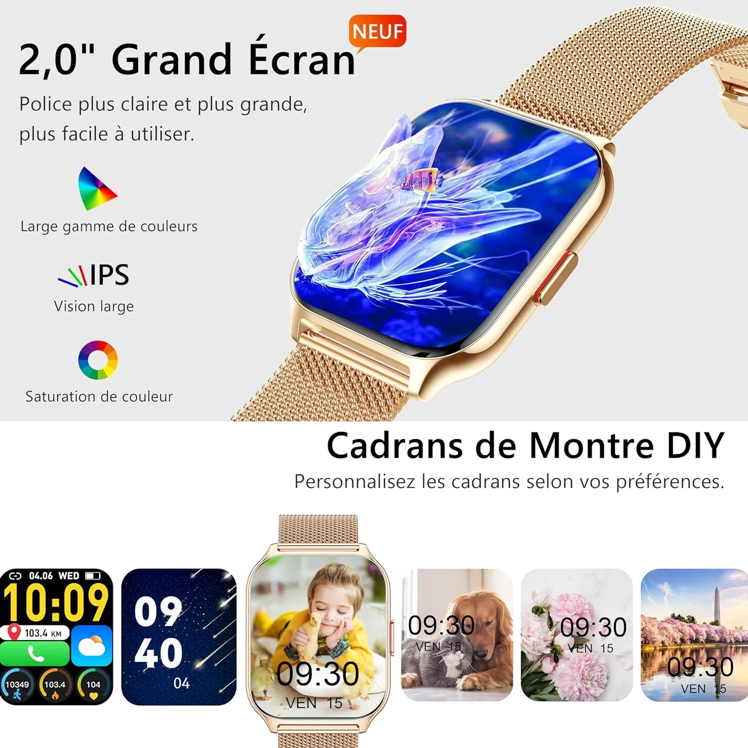 Montre Connectée Femme HD 2.0 Pouces – Image 5