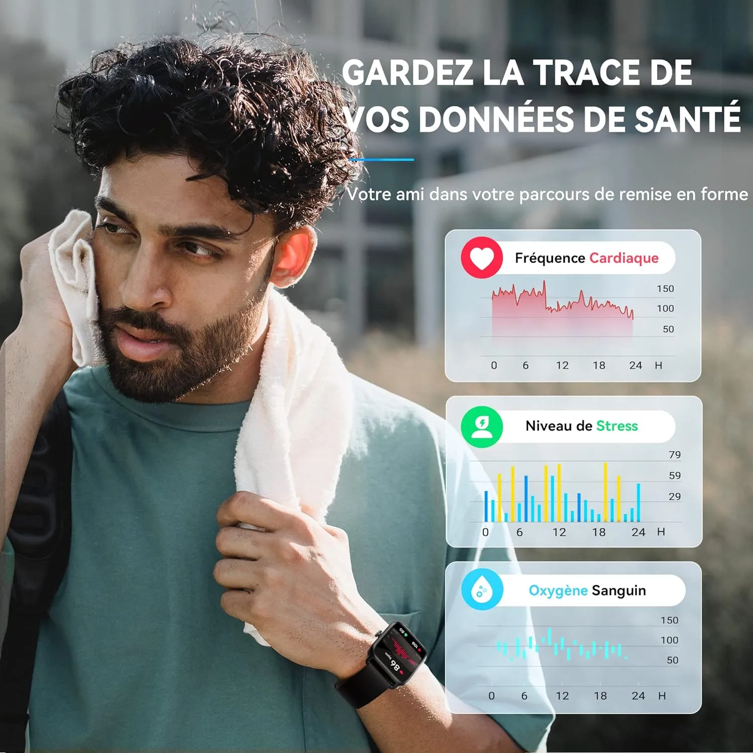 Montre Connectée Bluetooth 1.8 Pouce – Image 3