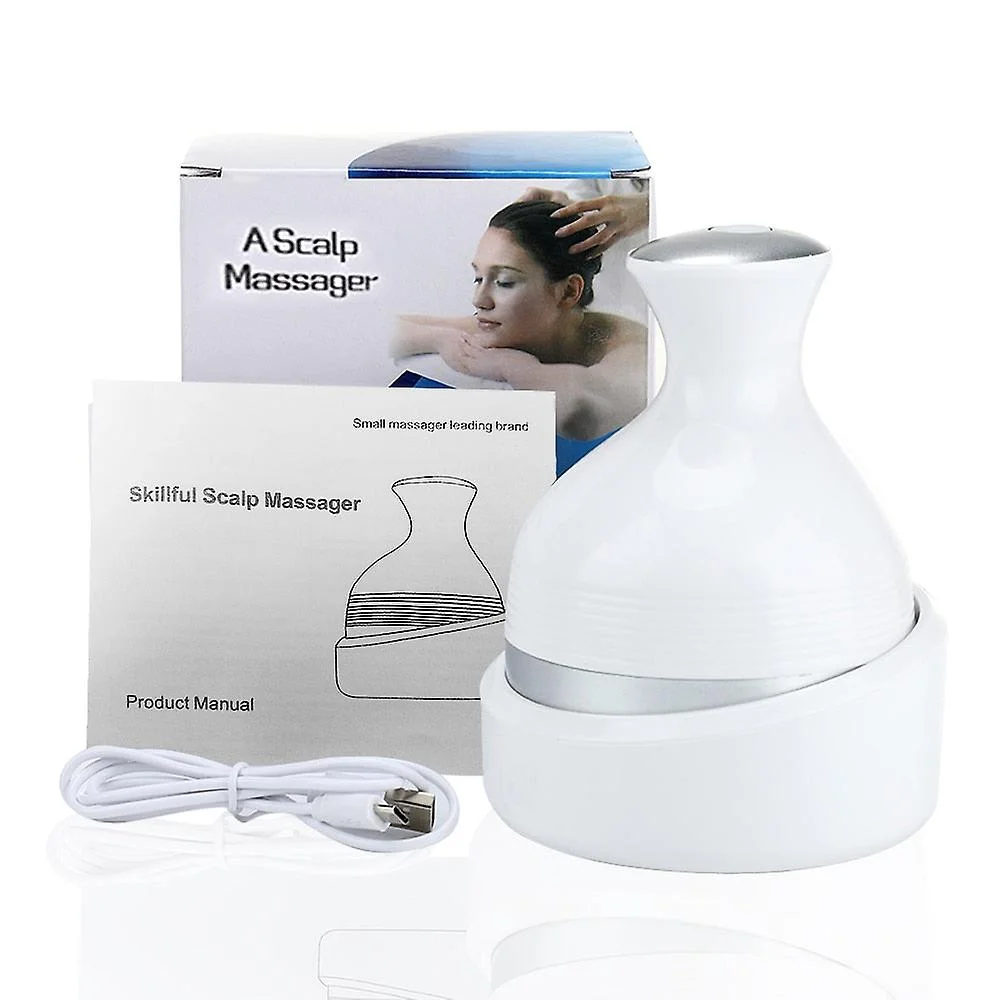 Electric Relaxing Scalp Massager Portable – Blanc – Image 2