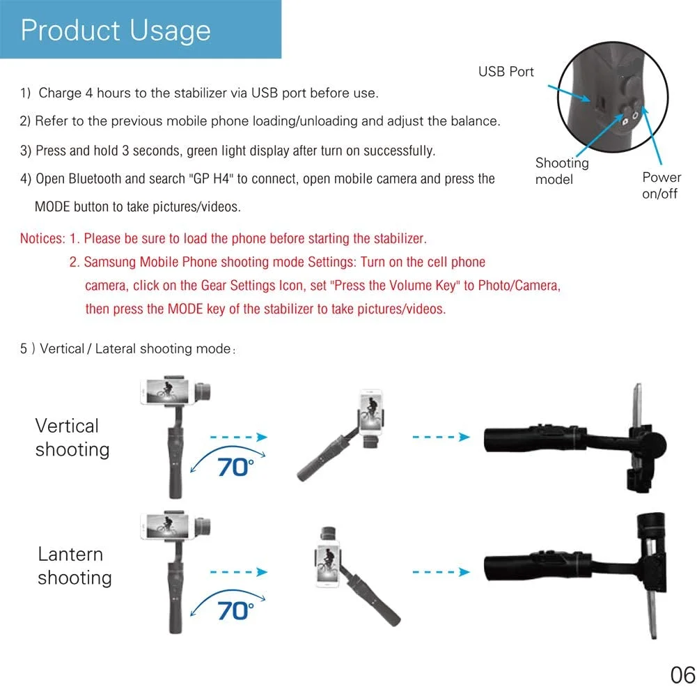 Stabilisateur Automatique à 3 Axes – H4 Handheld Gimbal – Image 6