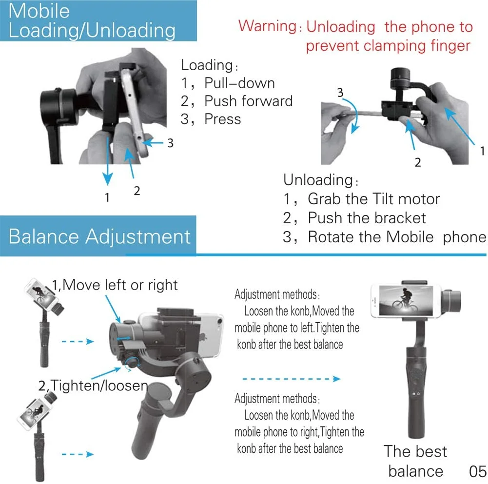 Stabilisateur Automatique à 3 Axes – H4 Handheld Gimbal – Image 4