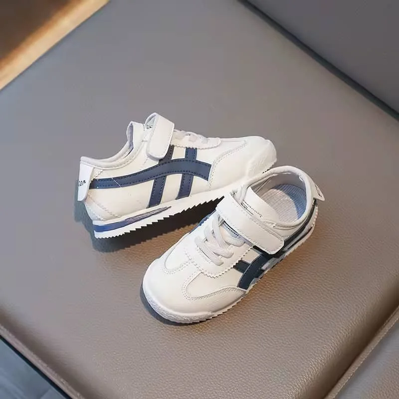 Basket Pour Enfants – Style Asics – Bleu Blanc – Image 4