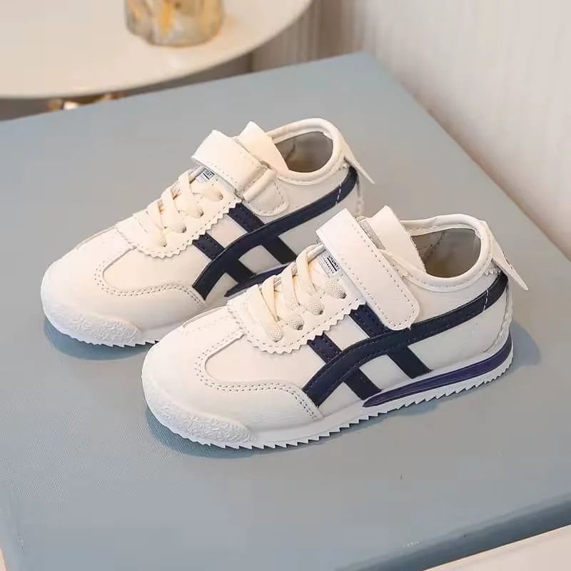 Basket Pour Enfants – Style Asics – Bleu Blanc – Image 5