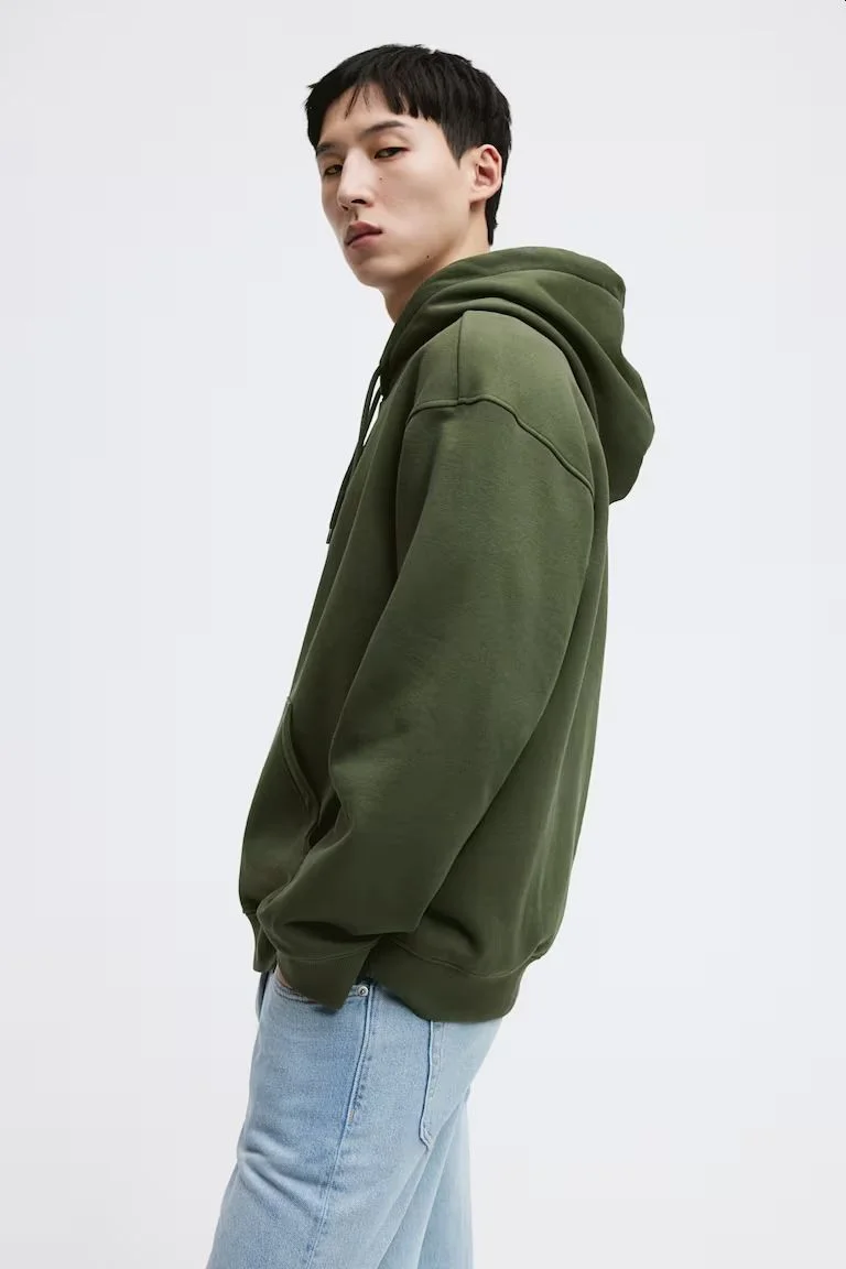 Pull Sweat – A Capuche – I&B Fashion Australia- Vert Militaire – Image 5