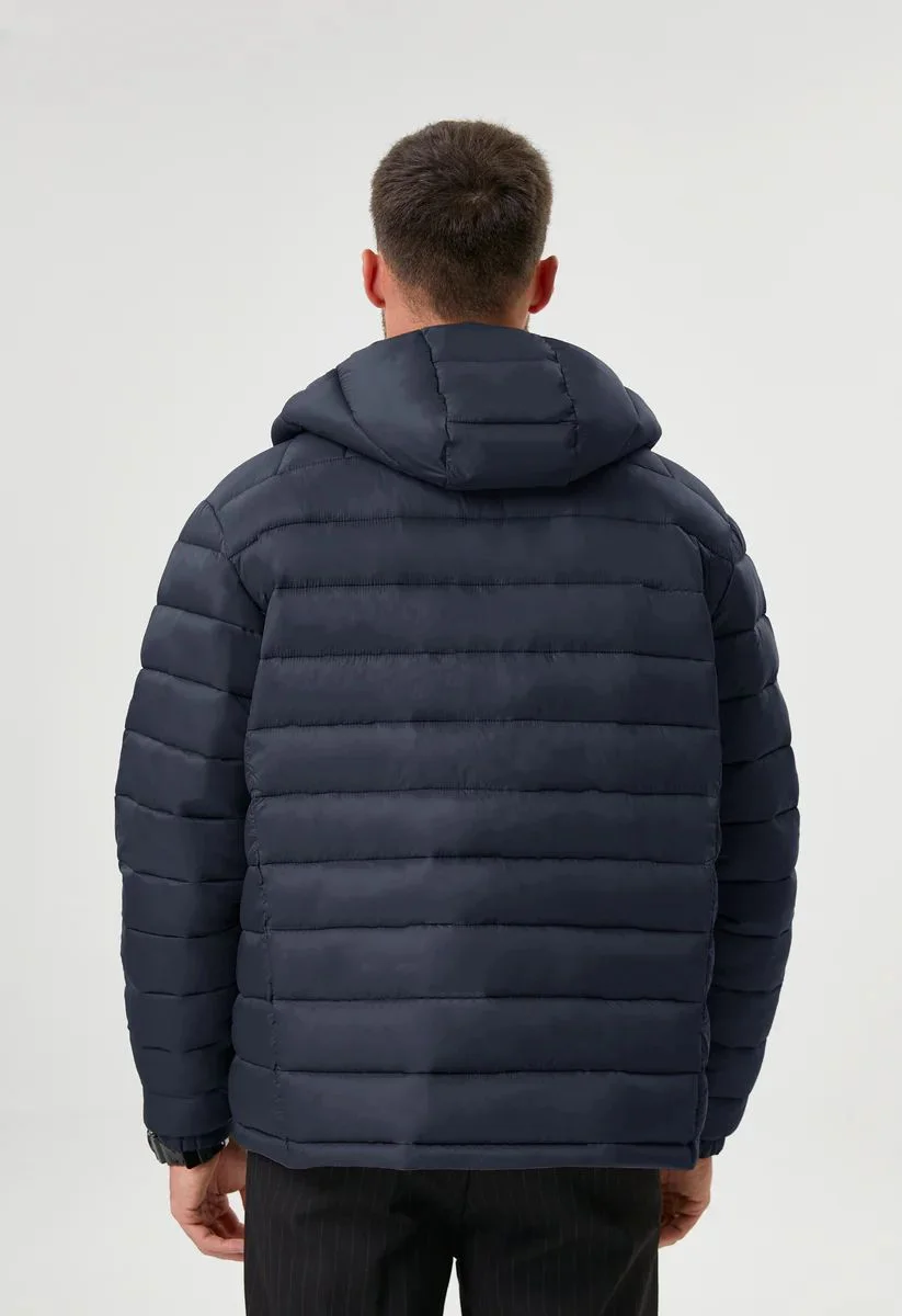 Doudoune Matelassée à Capuche – Hawke & CO – Navy – Image 4