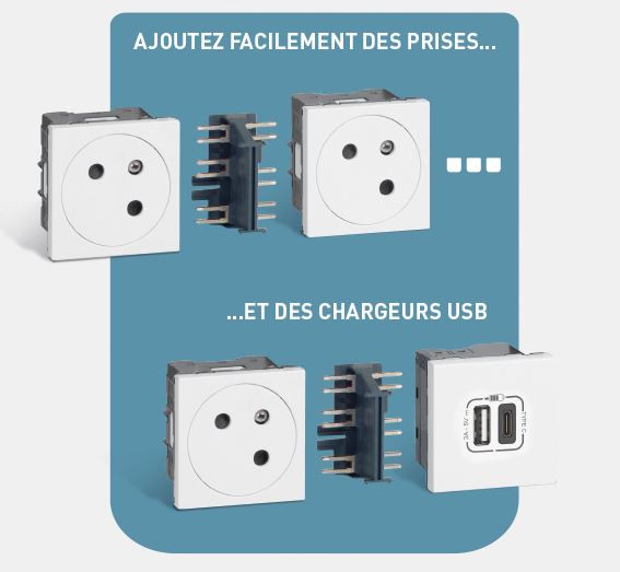 Accessoires de raccordement pour liaison entre 2 prises – Mosaic Link – 077100L – Legrand – Image 6