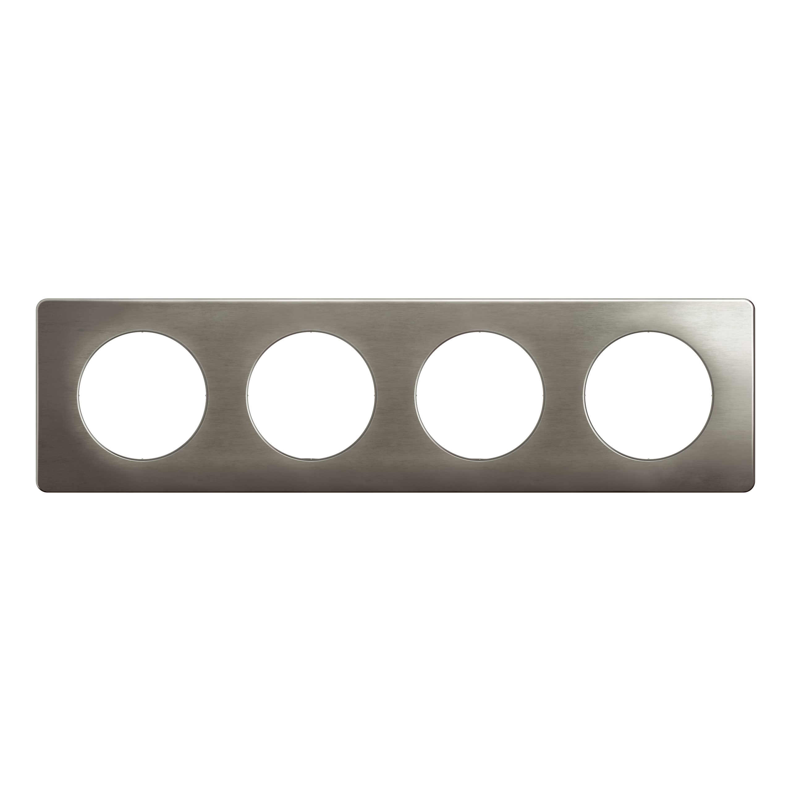 PLAQUE 4 POSTES ACIER SATINE Céliane 2024 – CP1804 – Legrand