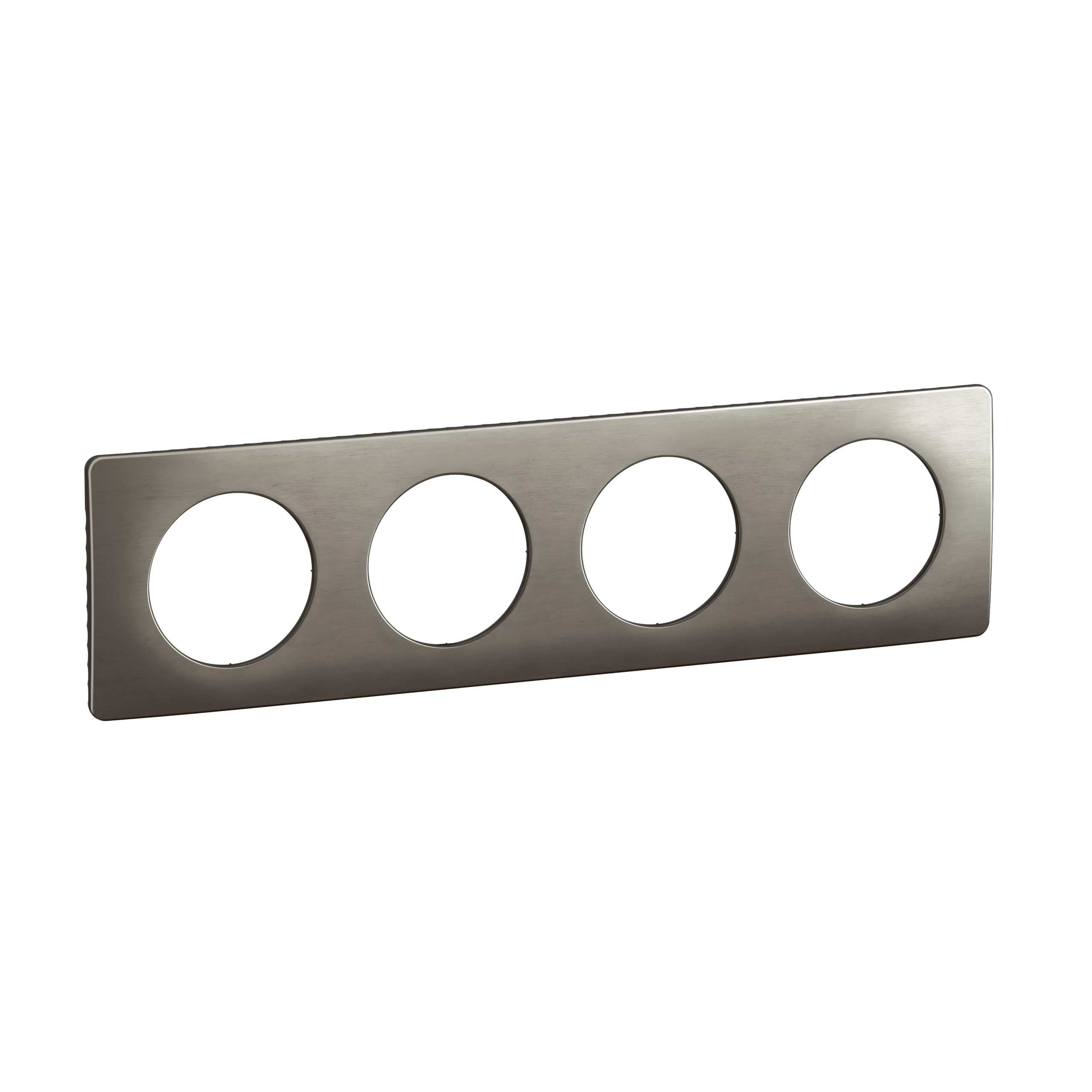 PLAQUE 4 POSTES ACIER SATINE Céliane 2024 – CP1804 – Legrand – Image 2